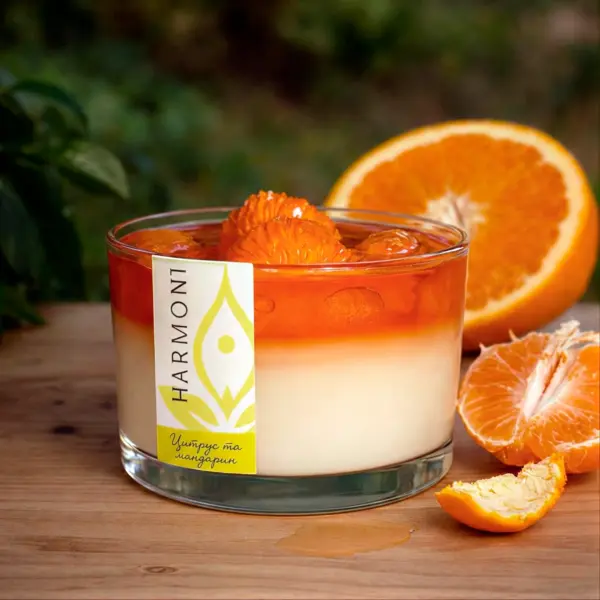 Десертна свічка HARMONI Creamy Mandarin 200мл